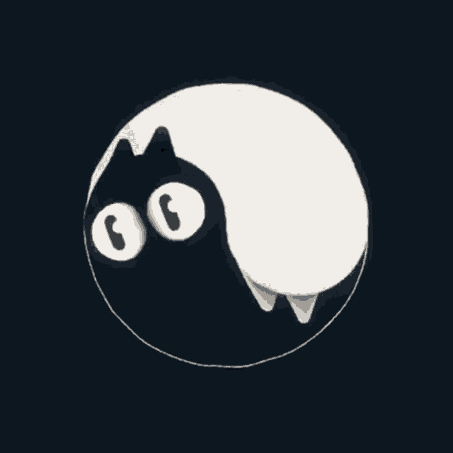 Cat Yin Yang GIF , Cat YinYang Circle , Discover \u0026 Share GIFs